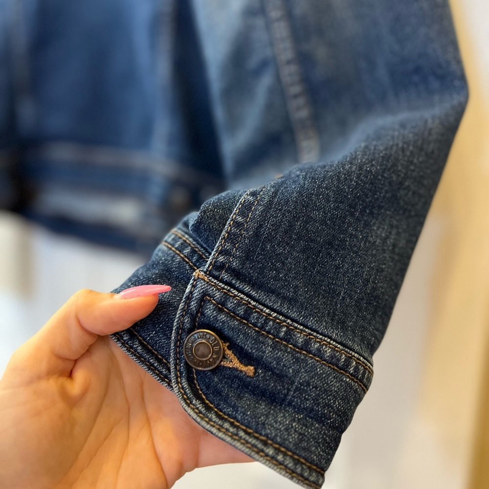Dark Wash Denim Jean Jacket Size X-Large Old Navy brand. Button up collar jacket - Picture 13 of 17